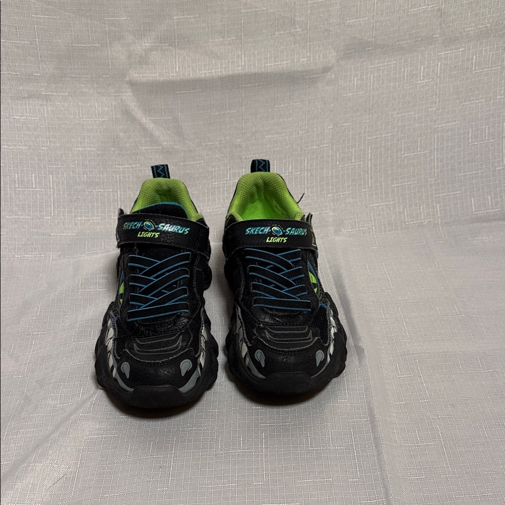 Skechers Kids' Black and Blue Dino Sneakers